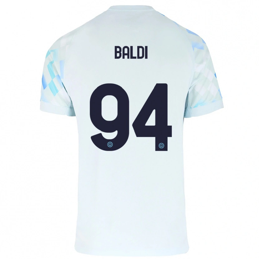 Danxen Mulher Camisola Rachele Baldi #94 Branco Azul Alternativa 2025/26 Camisa Brasil