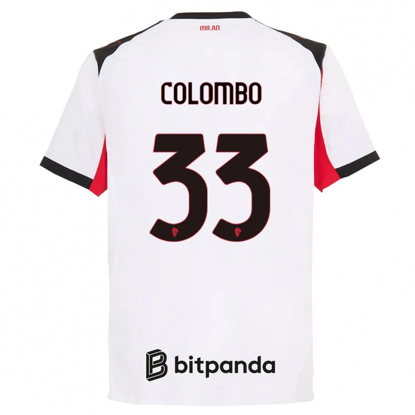 Danxen Mulher Camisola Federico Colombo #33 Branco Preto Alternativa 2025/26 Camisa Brasil