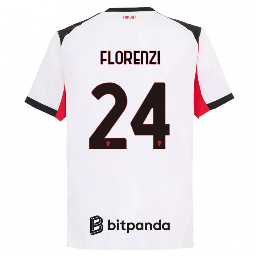 Danxen Mulher Camisola Alessandro Florenzi #24 Branco Preto Alternativa 2025/26 Camisa Brasil