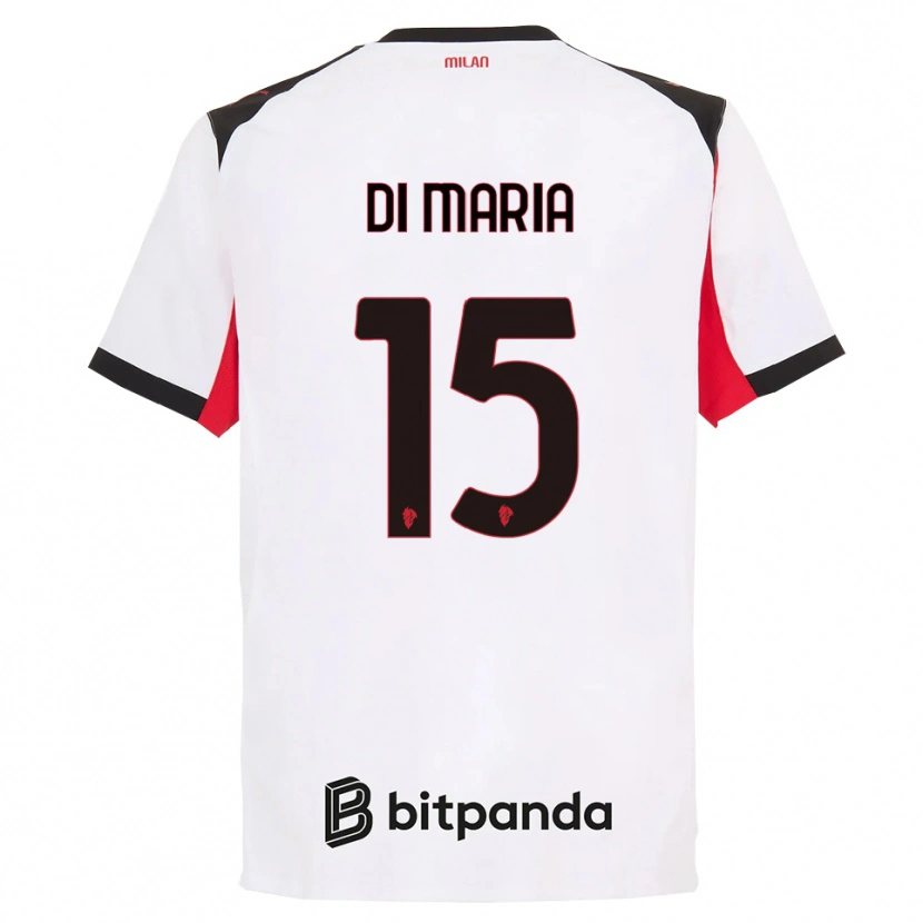 Danxen Mulher Camisola Alessandro Di Maria #15 Branco Preto Alternativa 2025/26 Camisa Brasil