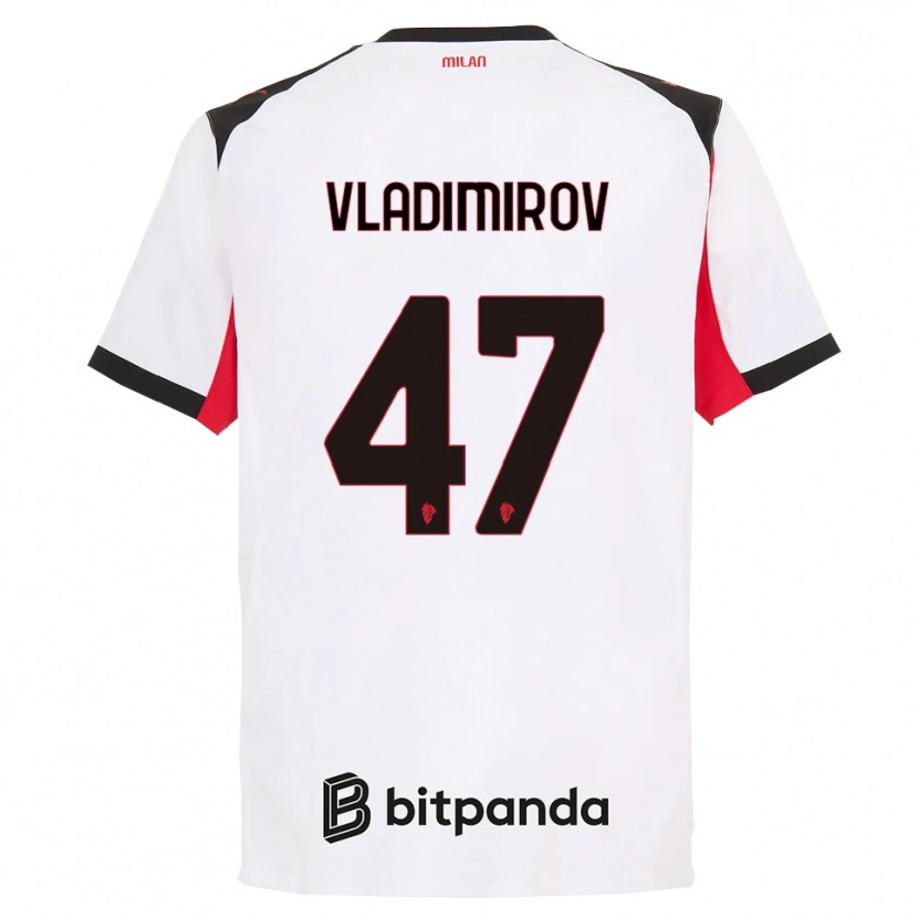 Danxen Mulher Camisola Valeri Vladimirov #47 Branco Preto Alternativa 2025/26 Camisa Brasil