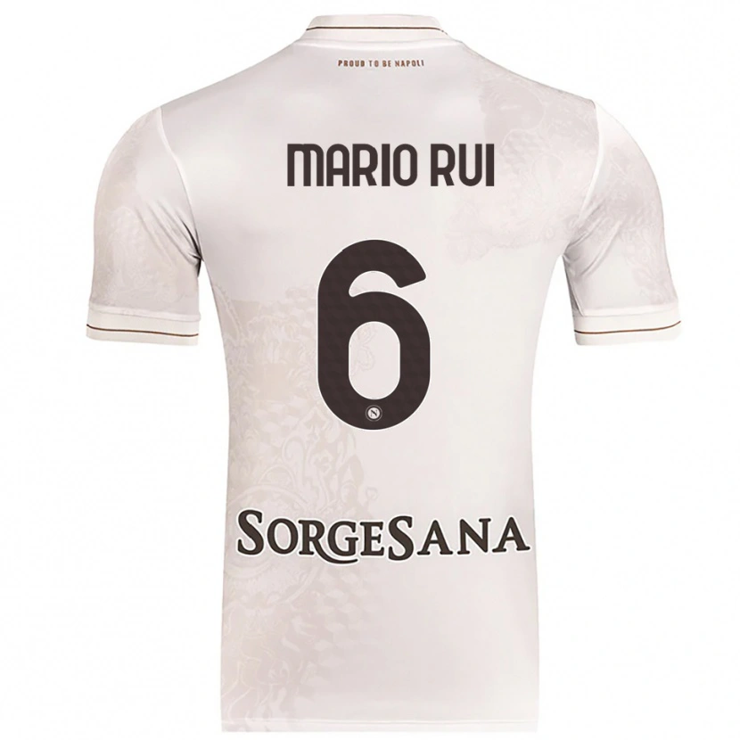 Danxen Mulher Camisola Mario Rui #6 Champagne Marrom Alternativa 2025/26 Camisa Brasil