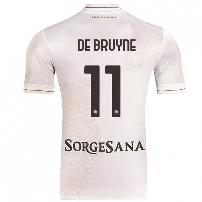 Danxen Mulher Camisola Kevin De Bruyne #11 Champagne Marrom Alternativa 2025/26 Camisa Brasil