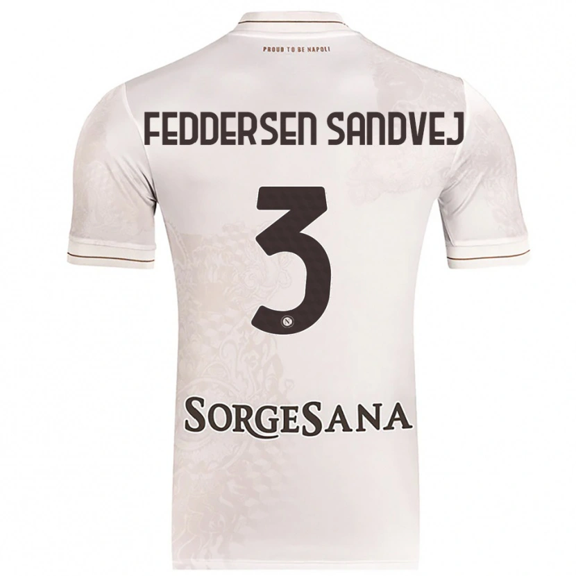 Danxen Mulher Camisola Cecilie Feddersen Sandvej #3 Champagne Marrom Alternativa 2025/26 Camisa Brasil