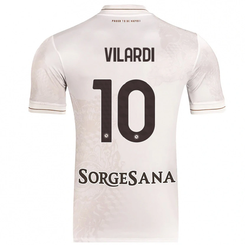 Danxen Mulher Camisola Mario Vilardi #10 Champagne Marrom Alternativa 2025/26 Camisa Brasil