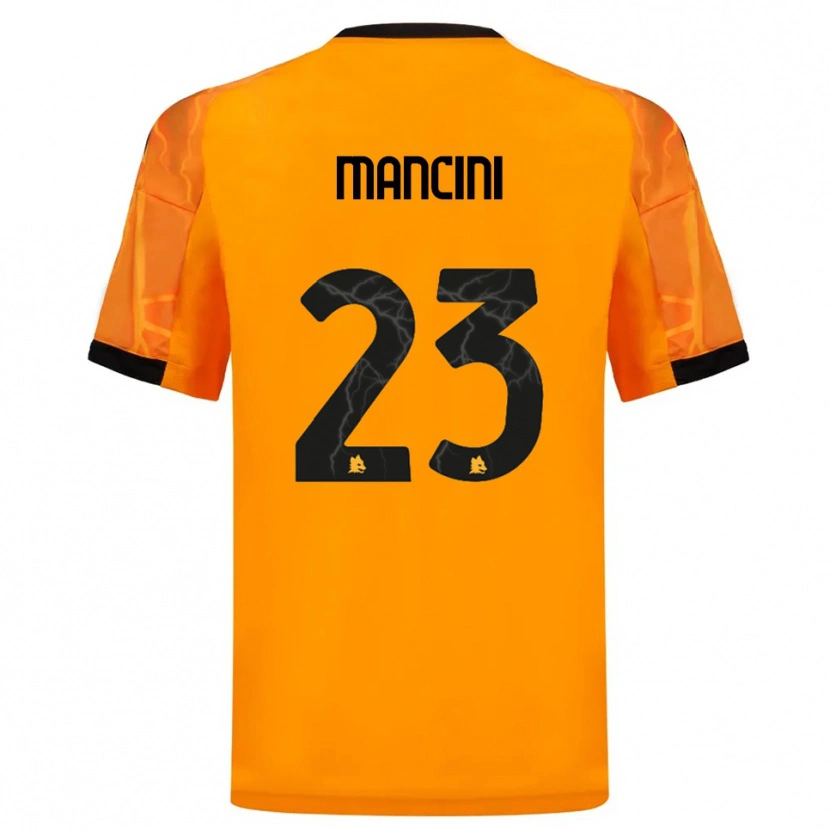 Danxen Mulher Camisola Gianluca Mancini #23 Laranja Preto Alternativa 2025/26 Camisa Brasil