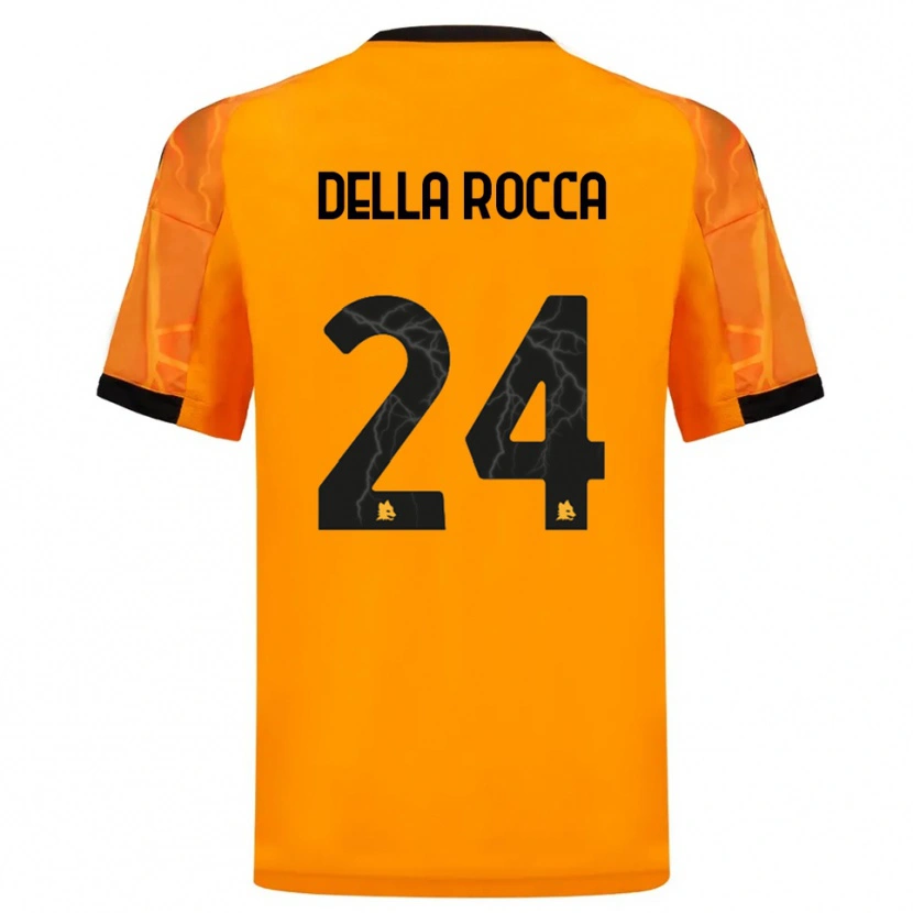 Danxen Mulher Camisola Mattia Della Rocca #24 Laranja Preto Alternativa 2025/26 Camisa Brasil