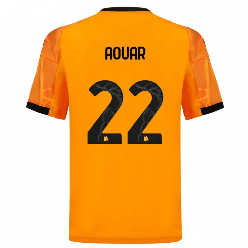 Danxen Mulher Camisola Houssem Aouar #22 Laranja Preto Alternativa 2025/26 Camisa Brasil