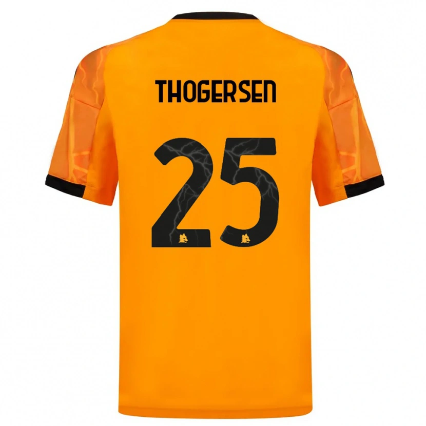 Danxen Mulher Camisola Frederikke Skjødt Thøgersen #25 Laranja Preto Alternativa 2025/26 Camisa Brasil