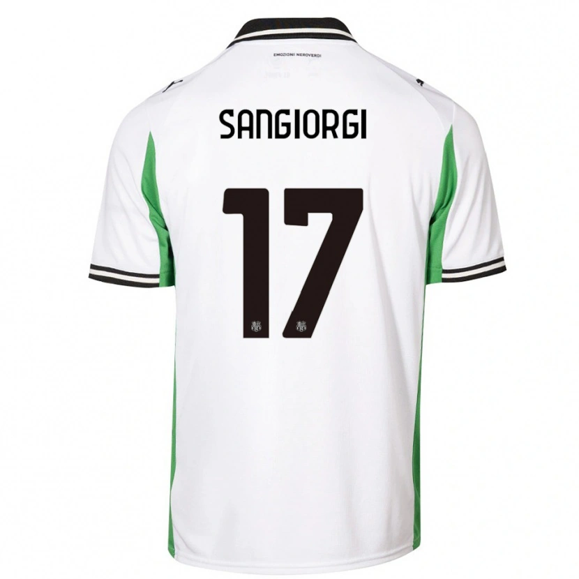 Danxen Mulher Camisola Federico Sangiorgi #17 Branco Verde Preto Alternativa 2025/26 Camisa Brasil