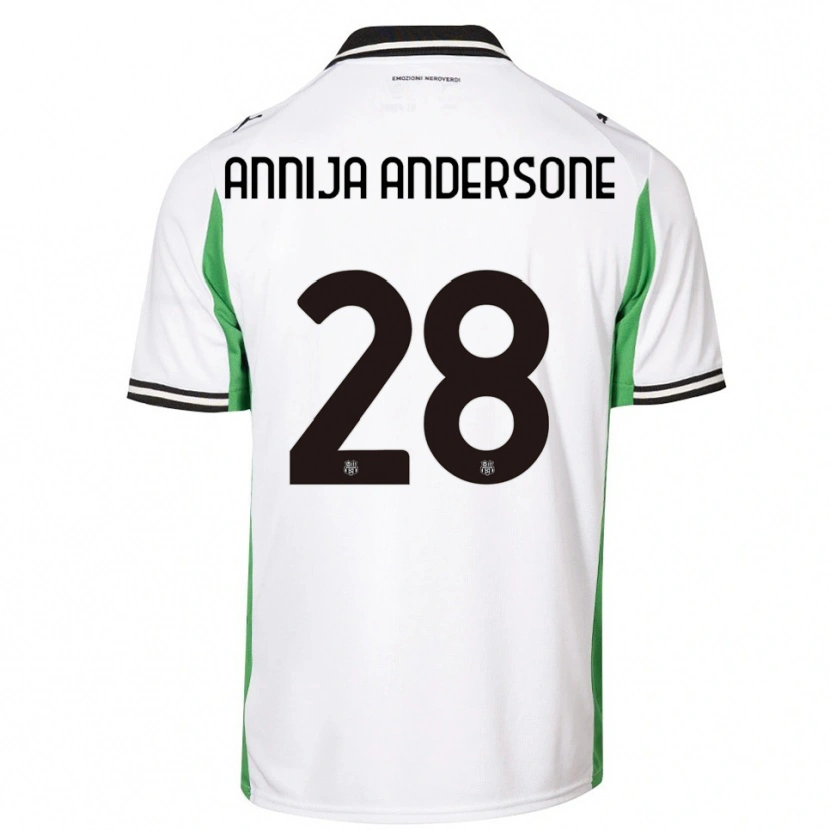 Danxen Mulher Camisola Gabriela Annija Andersone #28 Branco Verde Preto Alternativa 2025/26 Camisa Brasil