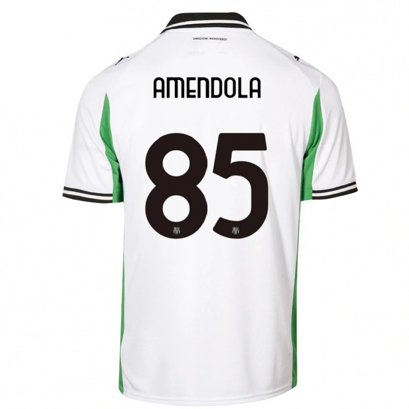 Danxen Mulher Camisola Catello Amendola #85 Branco Verde Preto Alternativa 2025/26 Camisa Brasil