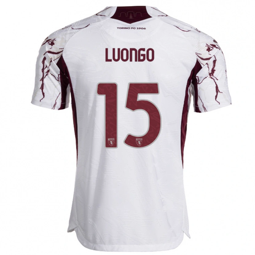 Danxen Mulher Camisola Andrea Luongo #15 Branco Borgonha Alternativa 2025/26 Camisa Brasil