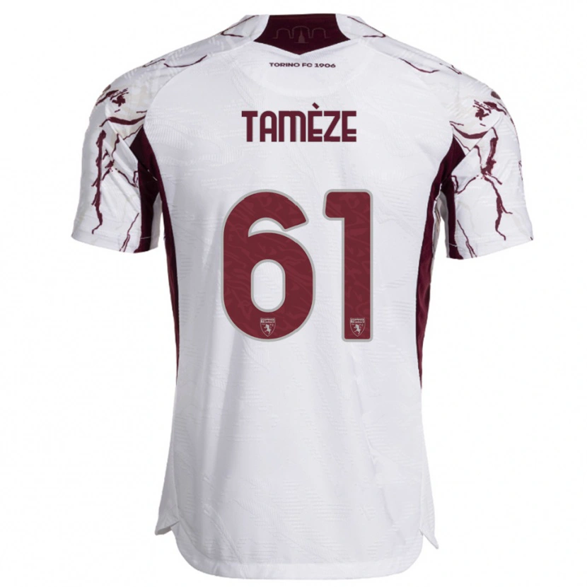 Danxen Mulher Camisola Adrien Tamèze #61 Branco Borgonha Alternativa 2025/26 Camisa Brasil