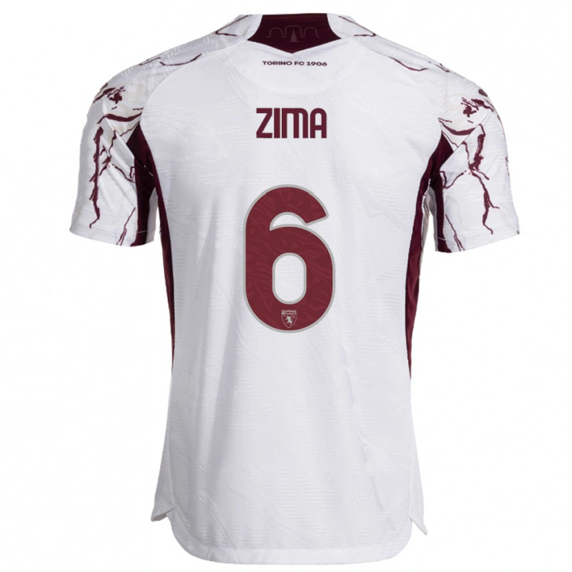 Danxen Mulher Camisola David Zima #6 Branco Borgonha Alternativa 2025/26 Camisa Brasil