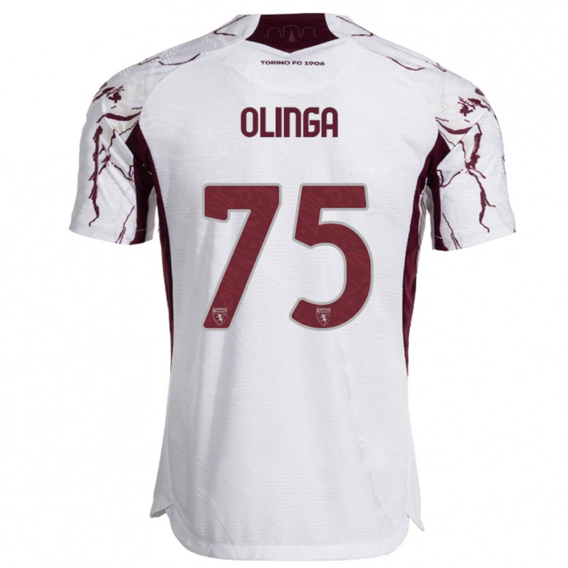 Danxen Mulher Camisola Kenny Liema Olinga #75 Branco Borgonha Alternativa 2025/26 Camisa Brasil