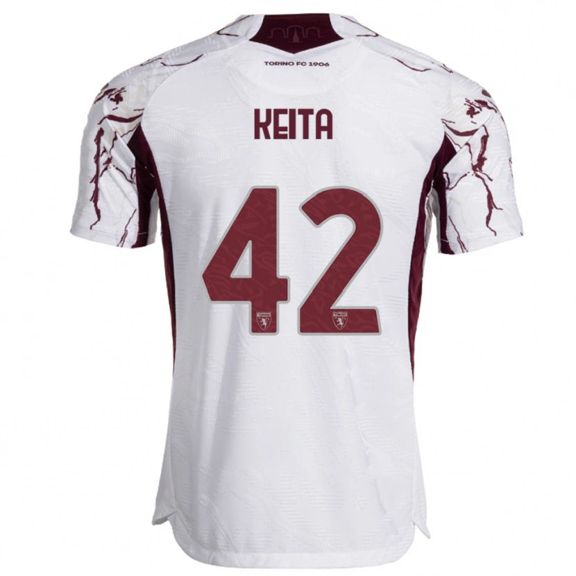 Danxen Mulher Camisola Karamoko Keita #42 Branco Borgonha Alternativa 2025/26 Camisa Brasil