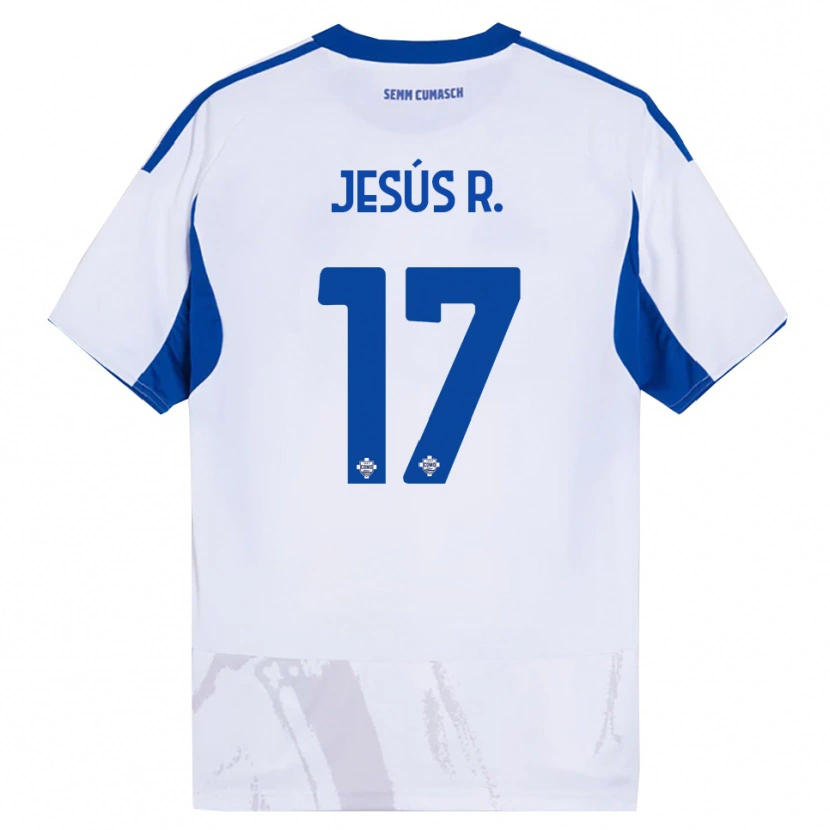 Danxen Mulher Camisola Jesús Rodríguez #17 Branco Azul Alternativa 2025/26 Camisa Brasil