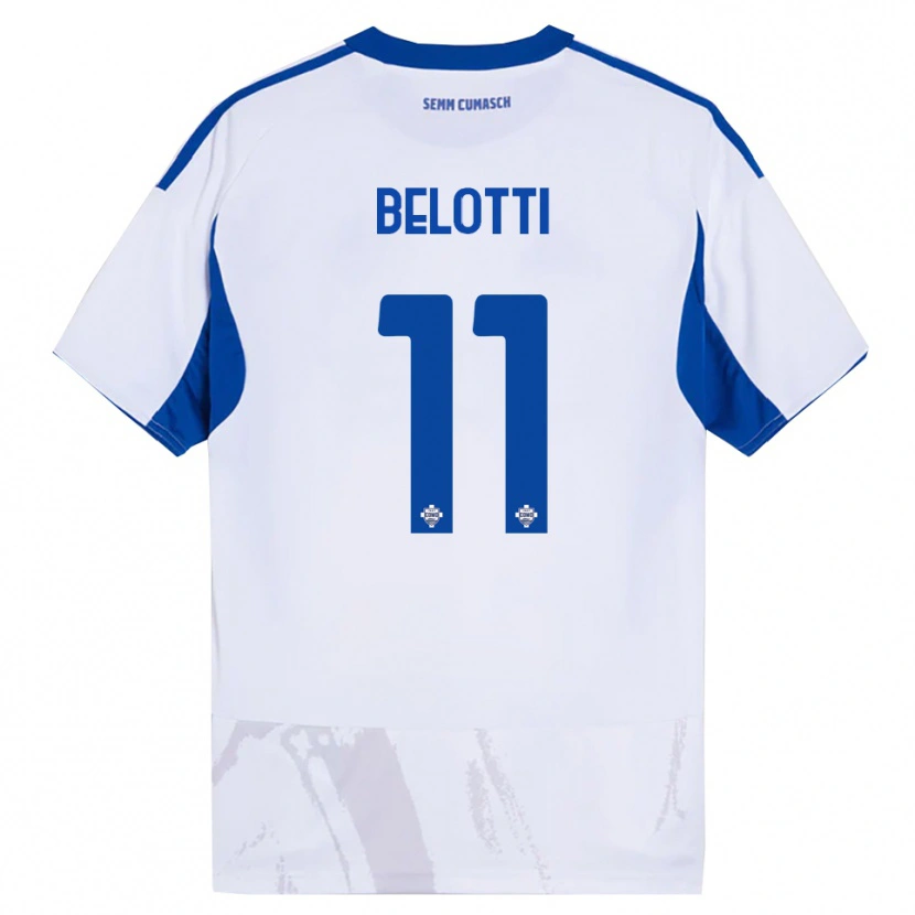 Danxen Mulher Camisola Andrea Belotti #11 Branco Azul Alternativa 2025/26 Camisa Brasil