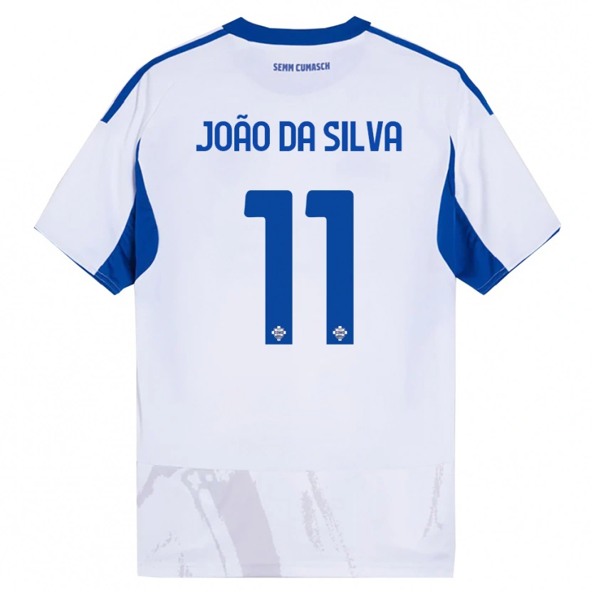 Danxen Mulher Camisola Miguel João Da Silva #11 Branco Azul Alternativa 2025/26 Camisa Brasil