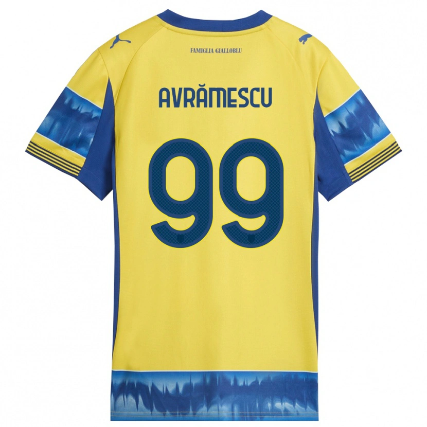 Danxen Mulher Camisola Ianis Avrămescu #99 Amarelo Azul Alternativa 2025/26 Camisa Brasil