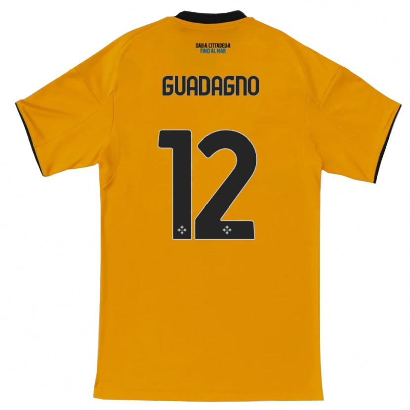 Danxen Mulher Camisola Johan Guadagno #12 Laranja Azul Alternativa 2025/26 Camisa Brasil