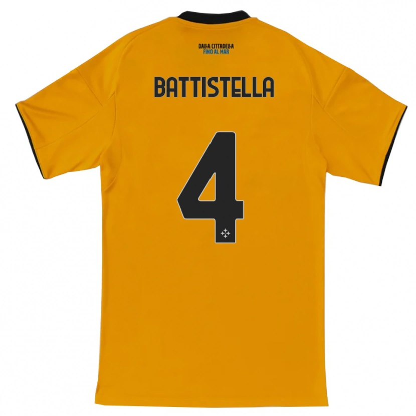 Danxen Mulher Camisola Daniel Battistella #4 Laranja Azul Alternativa 2025/26 Camisa Brasil