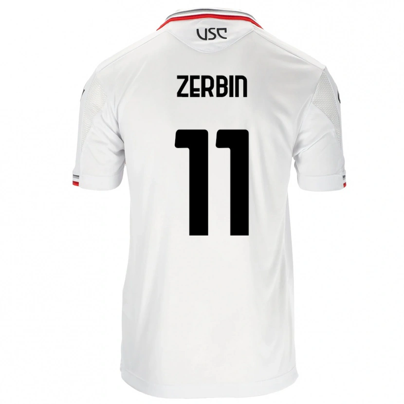 Danxen Mulher Camisola Alessio Zerbin #11 Branco Vermelho Alternativa 2025/26 Camisa Brasil
