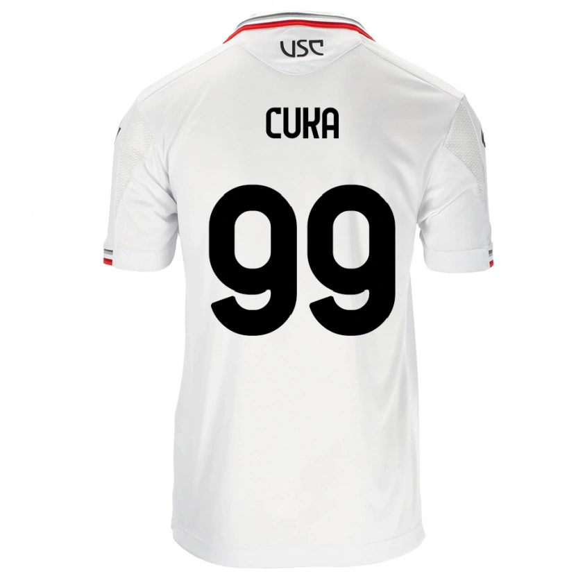 Danxen Mulher Camisola Samuel Cuka #99 Branco Vermelho Alternativa 2025/26 Camisa Brasil