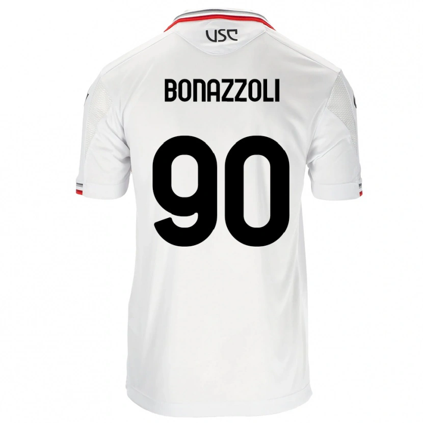 Danxen Mulher Camisola Federico Bonazzoli #90 Branco Vermelho Alternativa 2025/26 Camisa Brasil