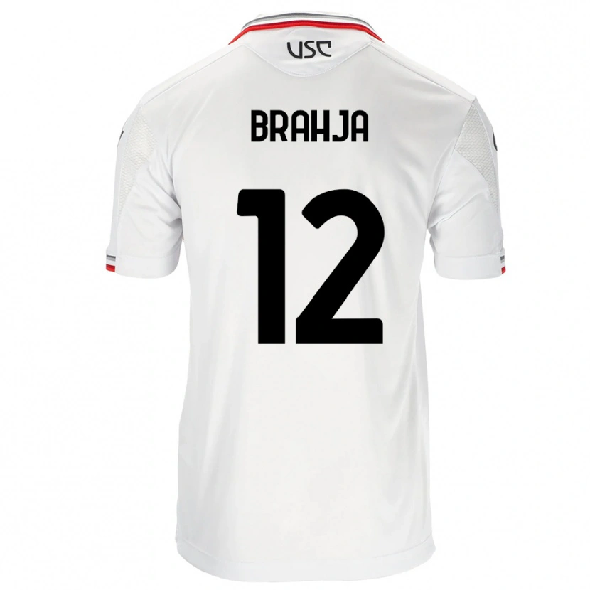 Danxen Mulher Camisola Thomas Brahja #12 Branco Vermelho Alternativa 2025/26 Camisa Brasil