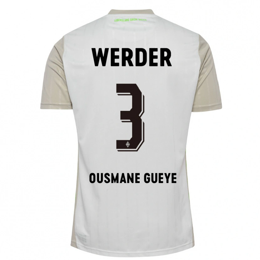 Danxen Mulher Camisola Papa Ousmane Gueye #3 Branco Preto Alternativa 2025/26 Camisa Brasil
