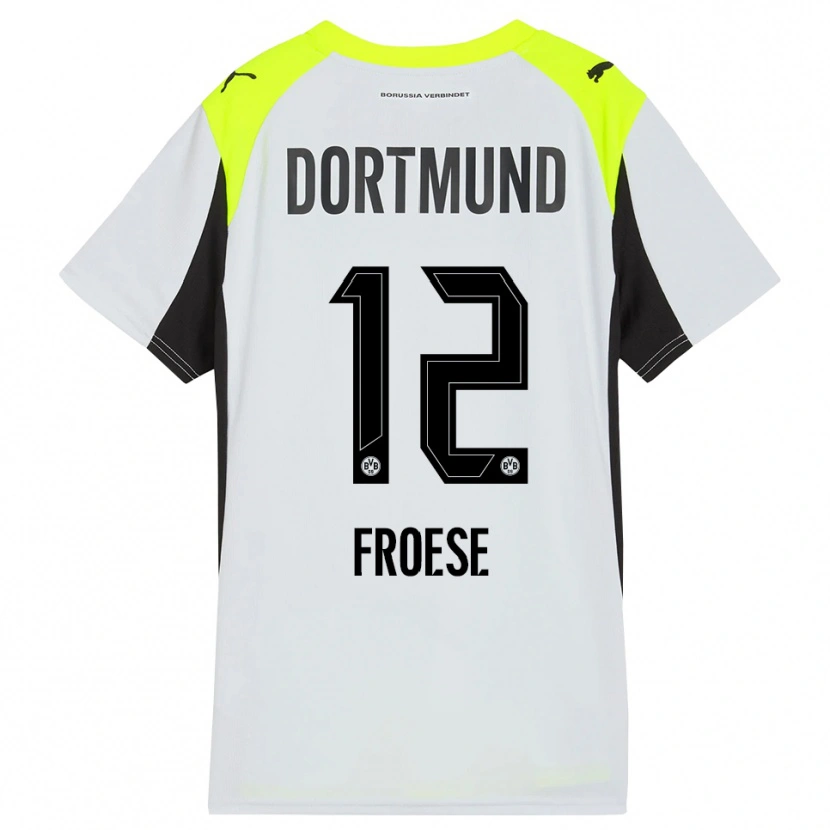 Danxen Mulher Camisola Julien Froese #12 Amarelo Fluorescente Alternativa 2025/26 Camisa Brasil