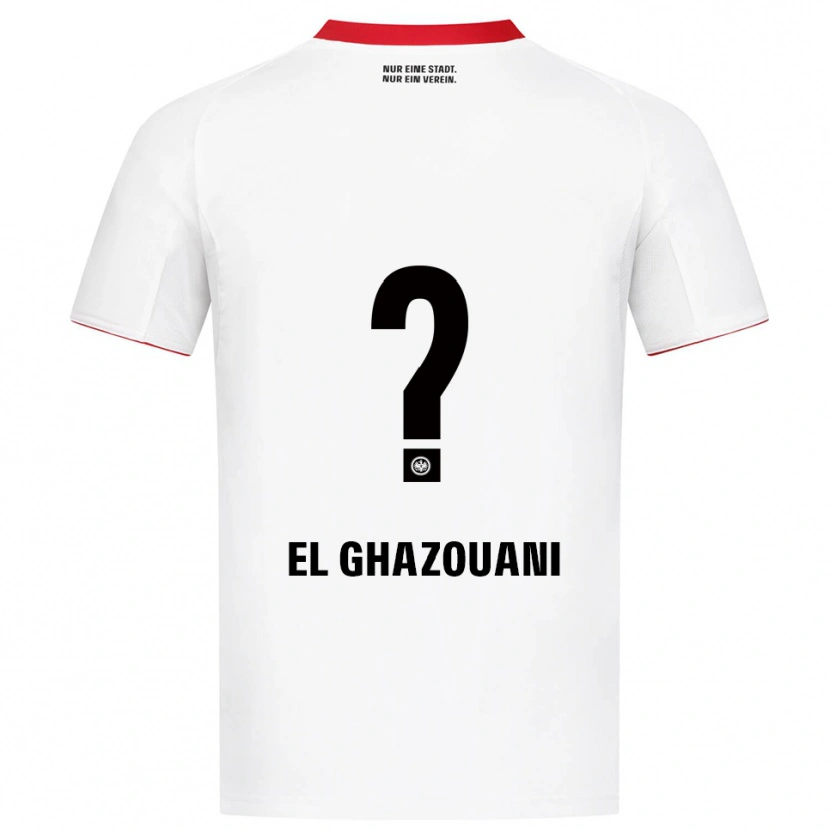 Danxen Mulher Camisola Mohamed El Ghazouani #0 Branco Vermelho Alternativa 2025/26 Camisa Brasil
