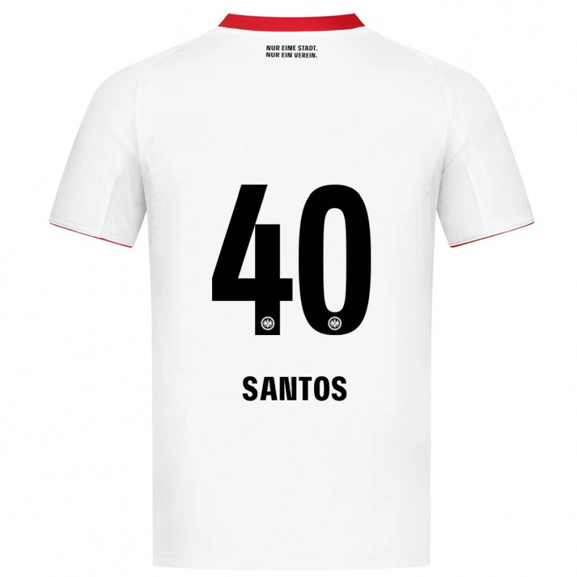 Danxen Mulher Camisola Kauã Santos #40 Branco Vermelho Alternativa 2025/26 Camisa Brasil