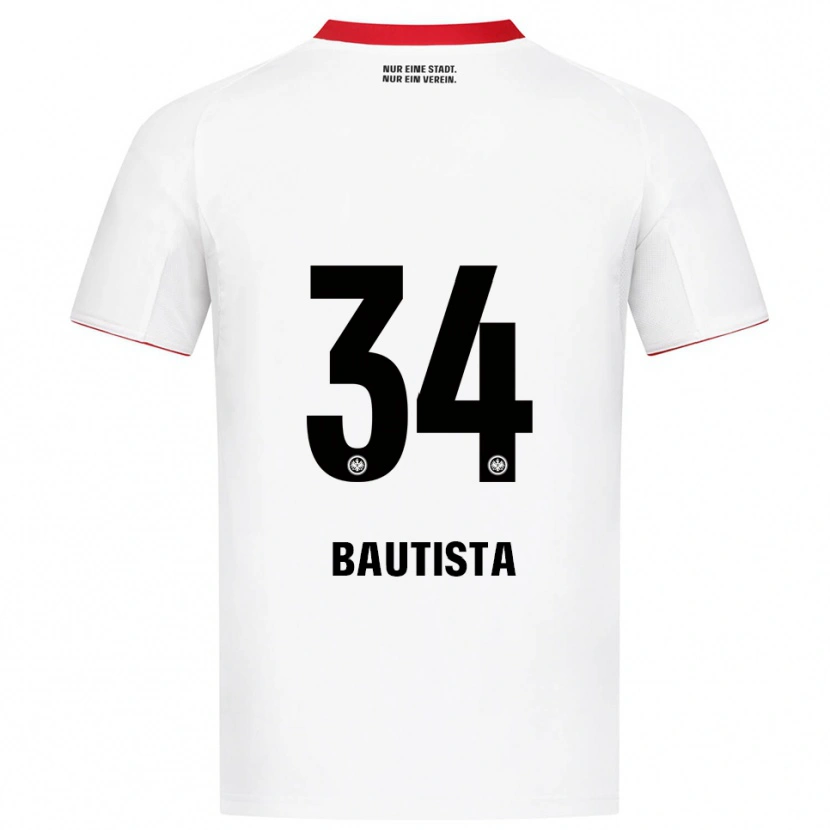 Danxen Mulher Camisola Davis Bautista #34 Branco Vermelho Alternativa 2025/26 Camisa Brasil