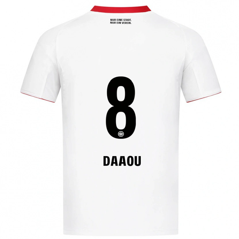 Danxen Mulher Camisola Bilal Daaou #8 Branco Vermelho Alternativa 2025/26 Camisa Brasil