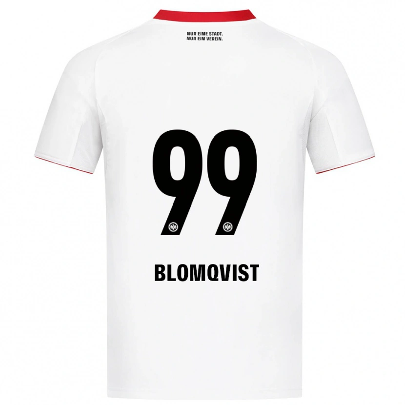 Danxen Mulher Camisola Rebecka Blomqvist #99 Branco Vermelho Alternativa 2025/26 Camisa Brasil