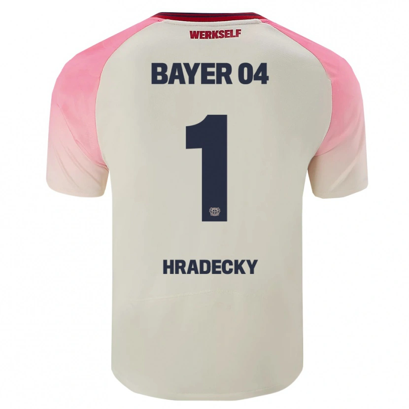 Danxen Mulher Camisola Lukas Hradecky #1 Rosa Branco Sujo Alternativa 2025/26 Camisa Brasil