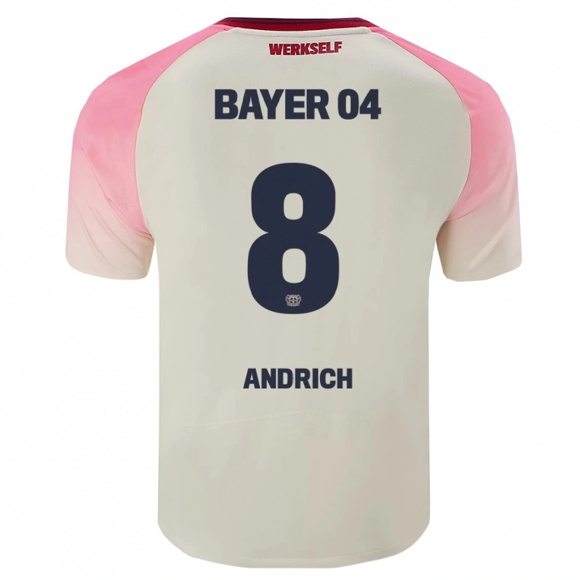 Danxen Mulher Camisola Robert Andrich #8 Rosa Branco Sujo Alternativa 2025/26 Camisa Brasil