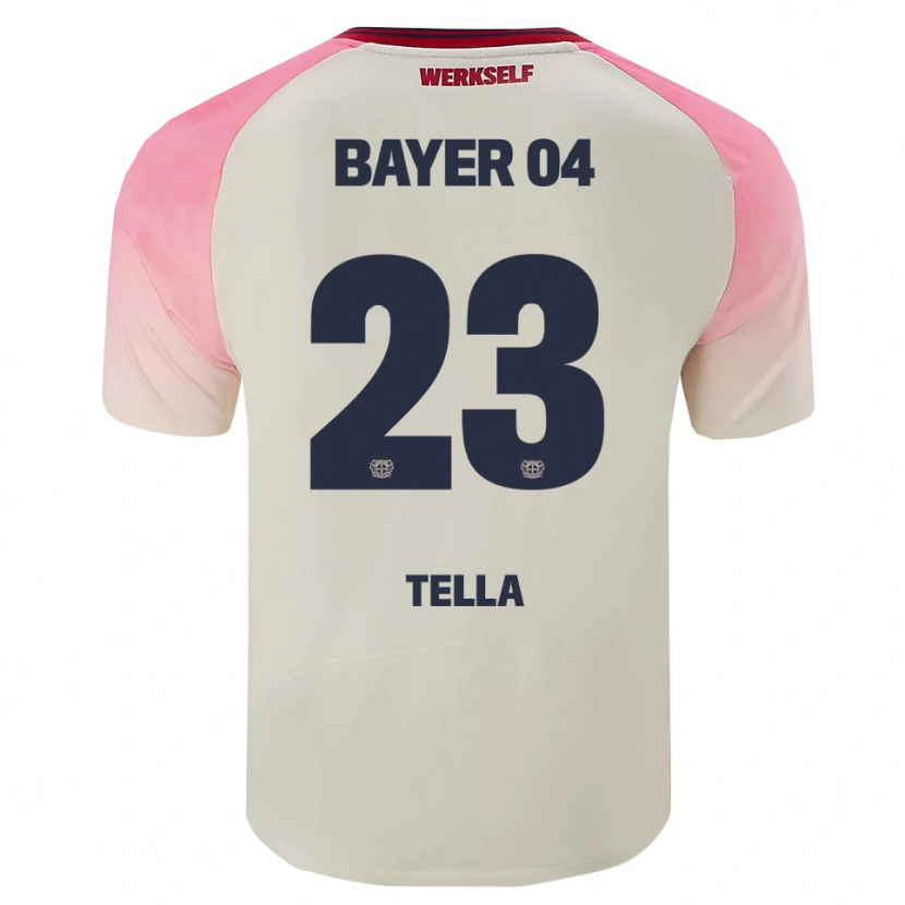 Danxen Mulher Camisola Nathan Tella #23 Rosa Branco Sujo Alternativa 2025/26 Camisa Brasil