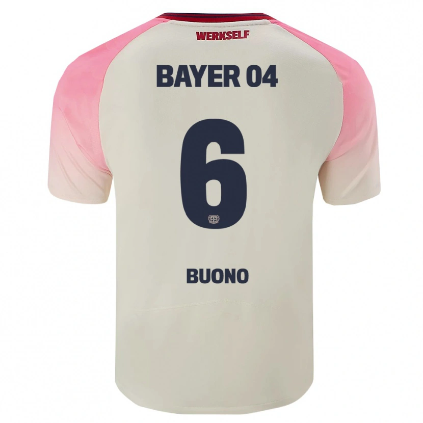 Danxen Mulher Camisola Francesco Buono #6 Rosa Branco Sujo Alternativa 2025/26 Camisa Brasil