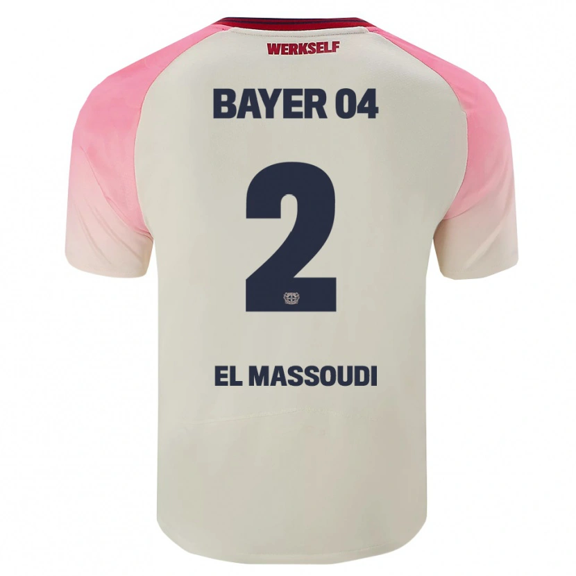 Danxen Mulher Camisola Nassim El Massoudi #2 Rosa Branco Sujo Alternativa 2025/26 Camisa Brasil