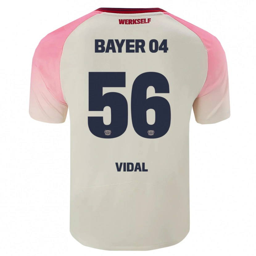 Danxen Mulher Camisola Juliette Vidal #56 Rosa Branco Sujo Alternativa 2025/26 Camisa Brasil