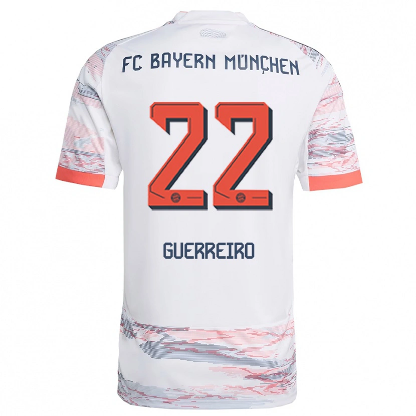 Danxen Mulher Camisola Raphaël Guerreiro #22 Branco Cinza Alternativa 2025/26 Camisa Brasil