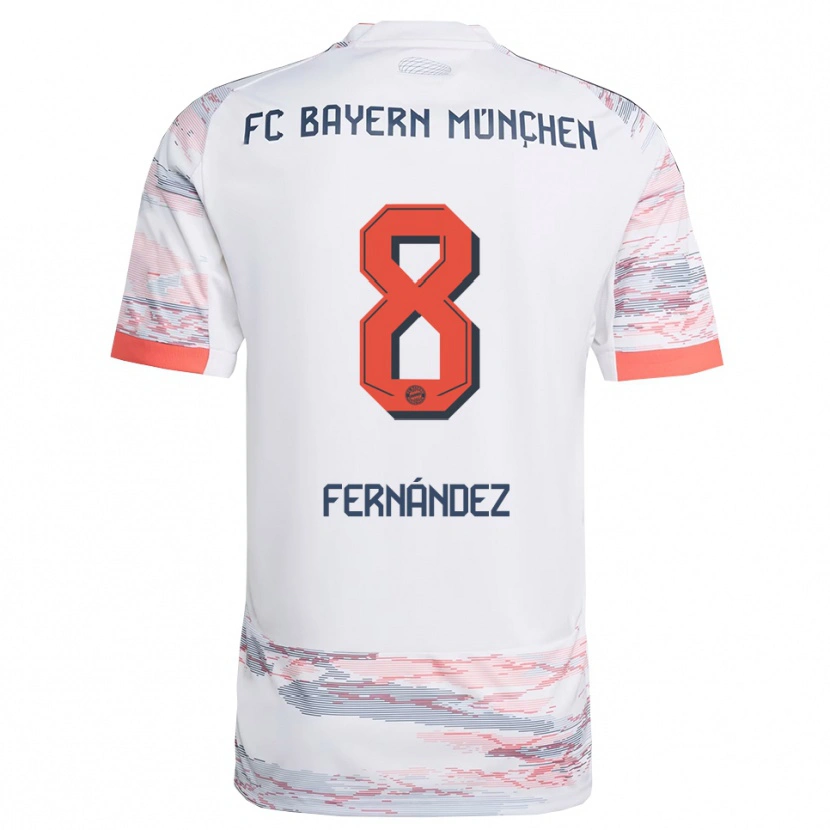 Danxen Mulher Camisola Javier Fernández #8 Branco Cinza Alternativa 2025/26 Camisa Brasil