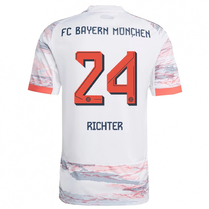Danxen Mulher Camisola Louis Richter #24 Branco Cinza Alternativa 2025/26 Camisa Brasil