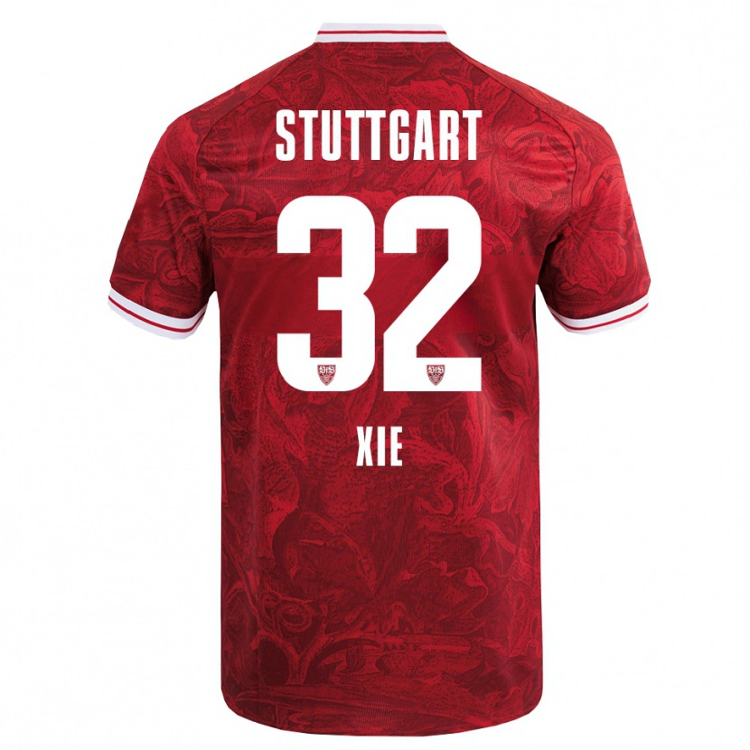 Danxen Mulher Camisola Alexander Xie #32 Vermelho Preto Alternativa 2025/26 Camisa Brasil