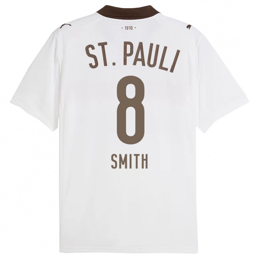 Danxen Mulher Camisola Eric Smith #8 Branco Vermelho Alternativa 2025/26 Camisa Brasil