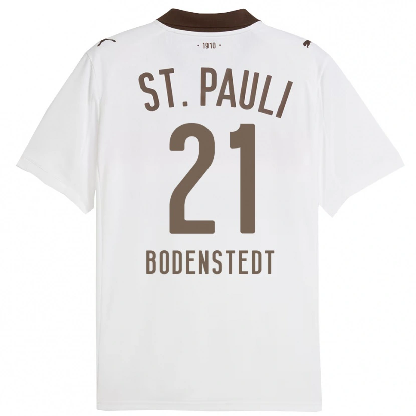 Danxen Mulher Camisola Paula Bodenstedt #21 Branco Vermelho Alternativa 2025/26 Camisa Brasil
